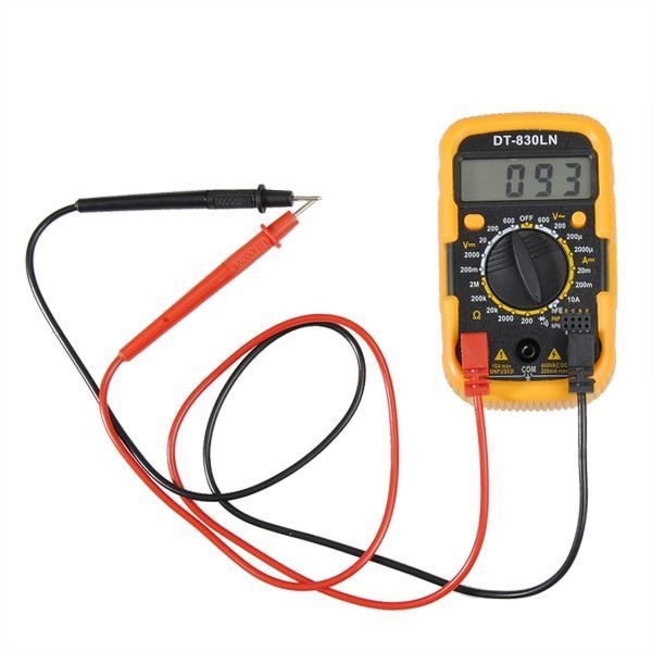 Мультиметр DT-830 LN з підсвічуванням та звуком ABaTap до 750 В Помаранчевий, тестер для вимірювання напруги ws96482 фото