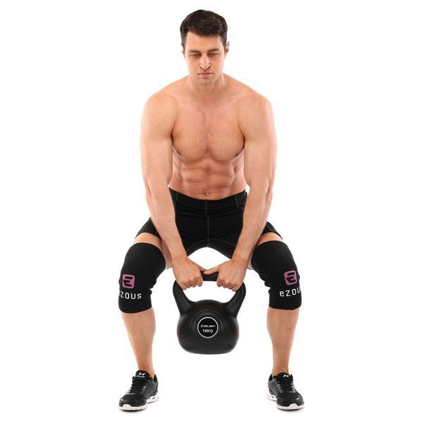 Наколенники для приседа и пауэрлфтинга 2штуки SQUAT KNEECAP EZOUS A-01 S-XL черный S A-01 фото