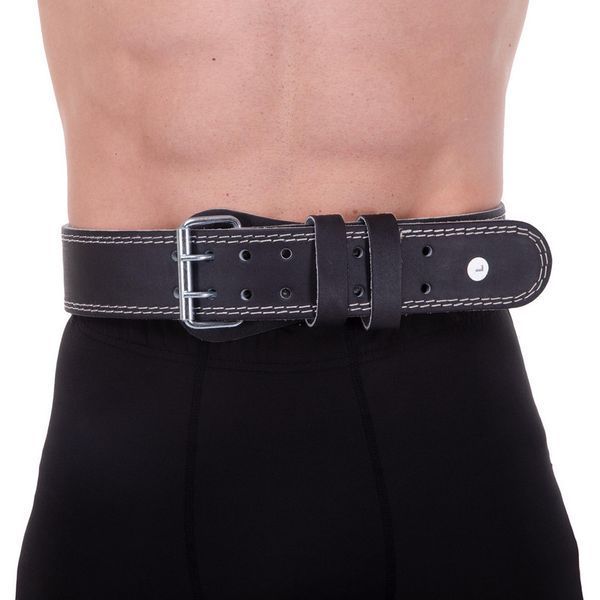 Пояс атлетический кожаный Zelart SB-165085 спинка-10см размер-XS-XXL черный SB-165085 фото