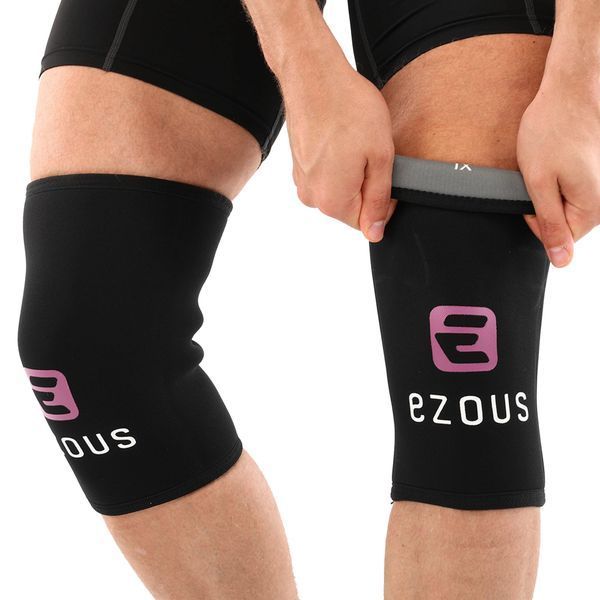 Наколенники для приседа и пауэрлфтинга 2штуки SQUAT KNEECAP EZOUS A-01 S-XL черный S A-01 фото