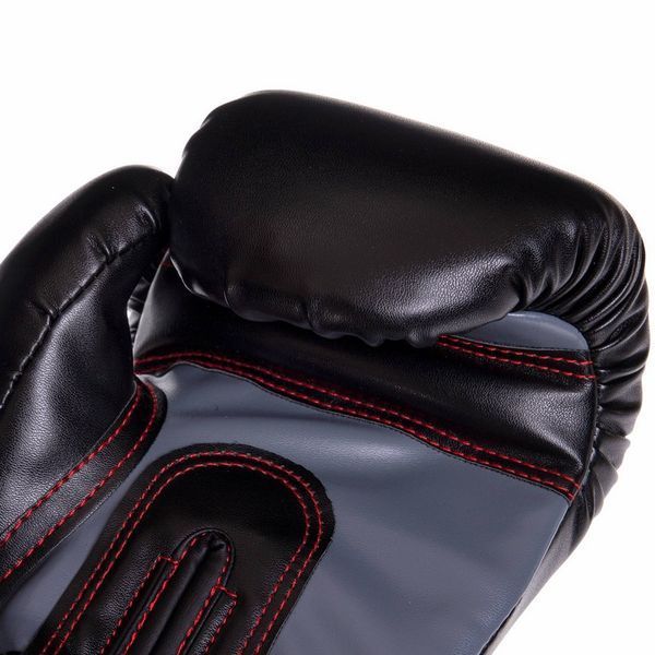Перчатки боксерские на липучке PU UFC Boxing UBCF-75605 10 унций черный UBCF-75605 фото