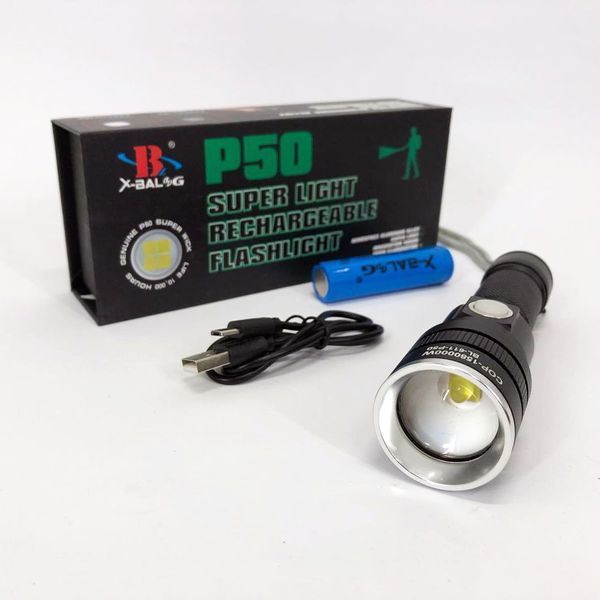 Фонарь аккумуляторный Bailong BL-611-P50, Фонарик полис, Тактичный фонарь, Ручной фонарик led ws25816 фото