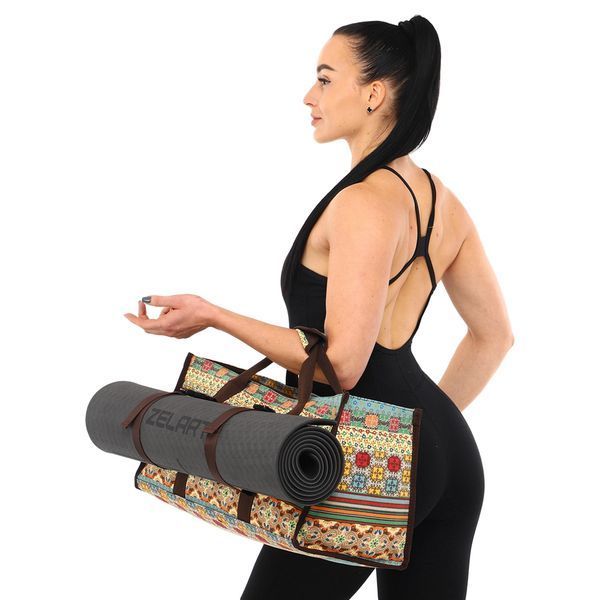 Сумка для йоги SP-Sport DoYourYoga Yoga bag FI-6971-3 бежевый-голубой FI-6971-3 фото