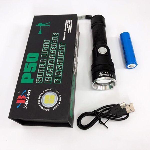 Фонарь аккумуляторный Bailong BL-611-P50, Фонарик полис, Тактичный фонарь, Ручной фонарик led ws25816 фото