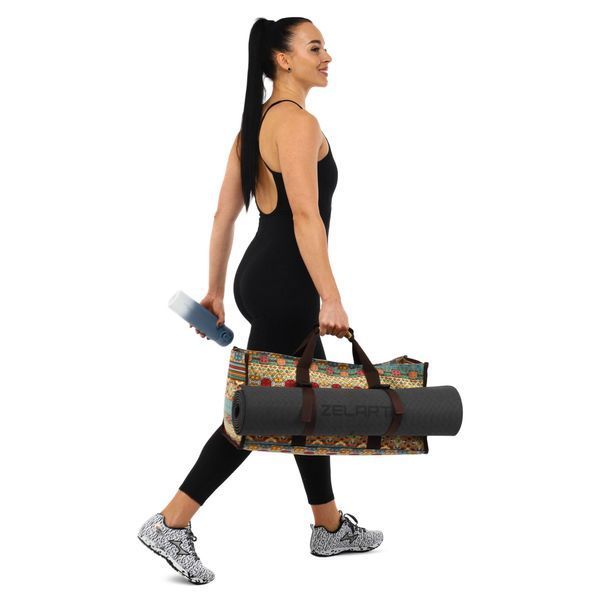 Сумка для йоги SP-Sport DoYourYoga Yoga bag FI-6971-3 бежевый-голубой FI-6971-3 фото