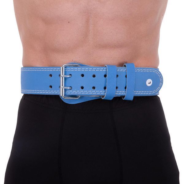 Пояс атлетический кожаный Zelart SB-165103 спинка-15см размер-XS-XXL синий SB-165103 фото
