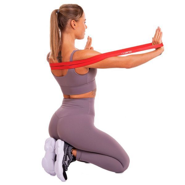 Гума петля для підтягувань та тренувань стрічка силова Zelart POWER BANDS FI-0889-2 11-29кг червоний FI-0889-2 фото
