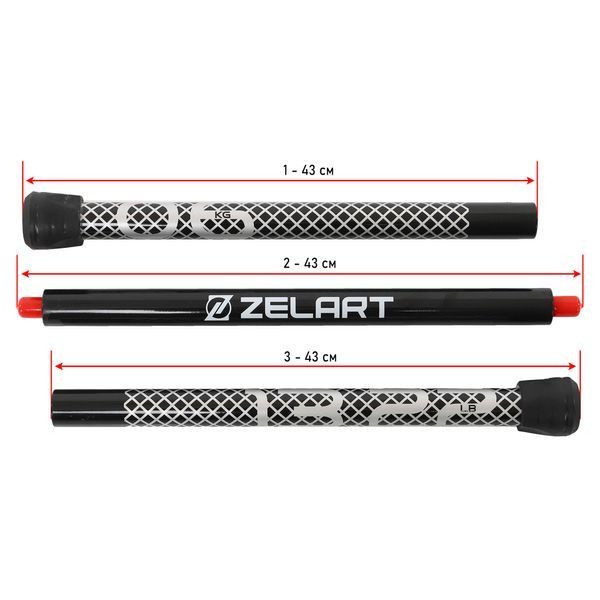 Бодибар Body Bar разборной 3-х секционный Zelart FI-9994-6 вес 6кг черный-белый FI-9994-6 фото