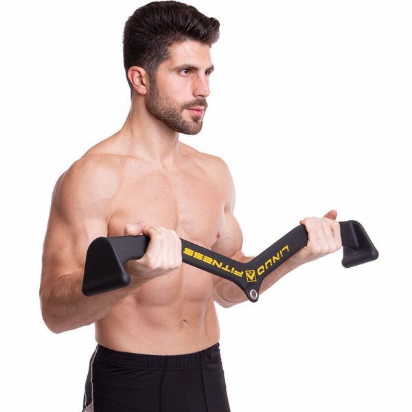 Рукоятка для тяги с широким хватом Wide Grip нескользящее покрытие LINUO FITNESS TA-3700-74 80см черный TA-3700-74 фото