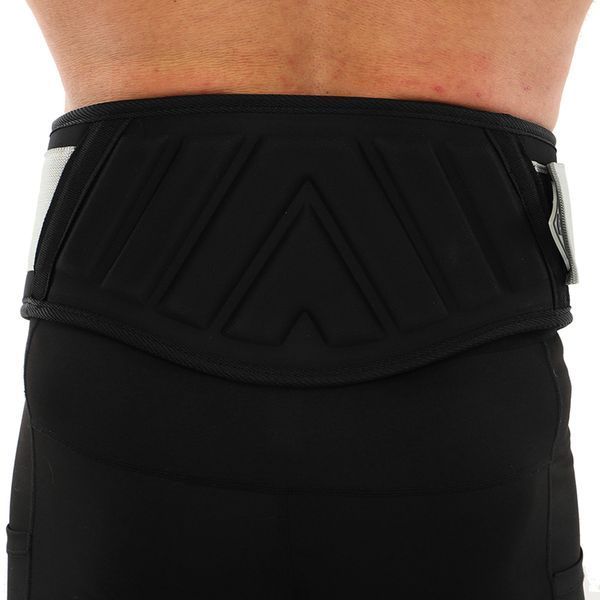 Пояс атлетический текстильный EZOUS LIFTING BELT ARMOR O-03 спинка-17см размер S-L черный-серый O-03 фото