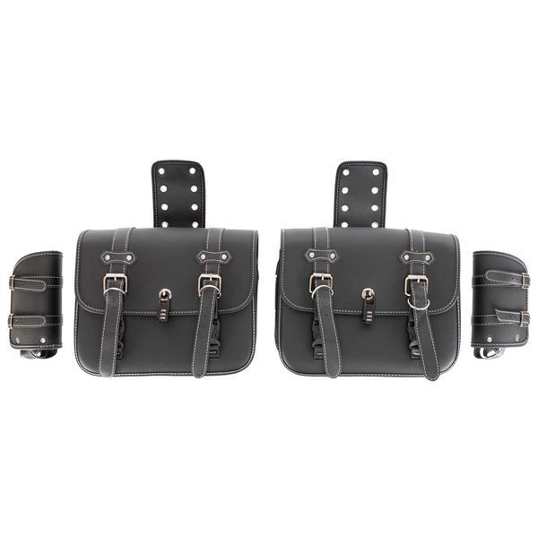 Кофры боковые для мотоцикла из экокожи Chopper SP-Sport HL621 2шт 35x27x15см черный HL621 фото