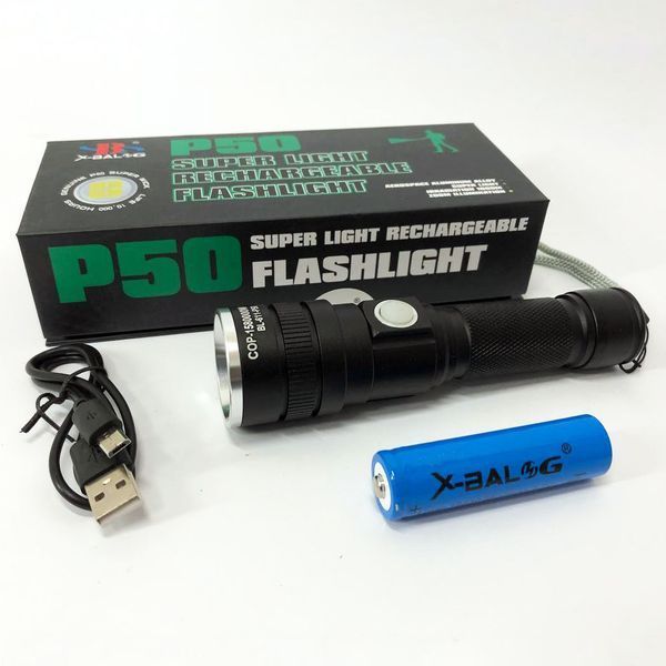 Фонарь аккумуляторный Bailong BL-611-P50, Фонарик полис, Тактичный фонарь, Ручной фонарик led ws25816 фото