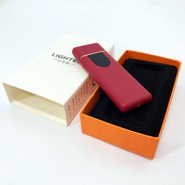 Електрозапальничка USB ZGP ABS, сенсорна електрична запальничка спіральна. Колір: червоний ws41541 фото