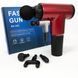 Аккумуляторный массажер Fascial Gun KH-320 портативный ручной ударный мышечный пистолет 4 насадки красный ws15677-2 фото 18
