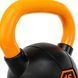 Гиря тренировочная цельная обрезиненная с окрашенной ручкой LiveUp Urethane competition kettlebell UAZE5336-16 вес 16кг черный-оранжевый UAZE5336-16 фото 6
