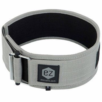 Пояс атлетический текстильный QUICK LOCKING WEIGHTLITING BELT EZOUS O-02 спинка-10см размер S-L серый O-02 фото