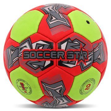 Мяч гандбольный SOCCER STAR HB-4526-2 размер 2 красный-салатовый HB-4526-2 фото