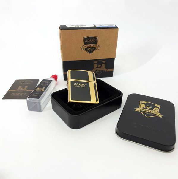 Зажигалка бензиновая Zorro HL-293, зажигалка на день рождения, зажигалка в подарочном футляре ws21467 фото