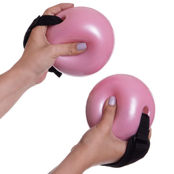 Мяч утяжеленный с манжетом PRO-SUPRA WEIGHTED ENERGY BALL 030-1_5LB 11см розовый 030-1_5LB фото