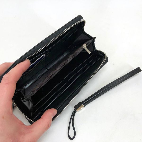 Гаманець шкіряний чоловічий Baellerry leather black, гаманець чоловічий для карток. Колір: чорний ws13448-1 фото
