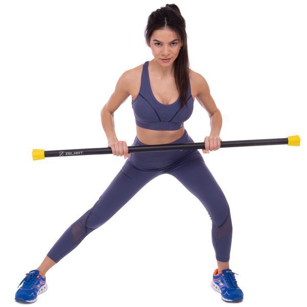 Бодибар Body Bar Zelart FI-1251-5 вес 5кг черный-желтый FI-1251-5 фото