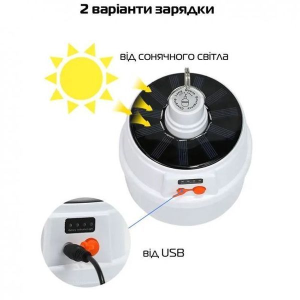 Аккумуляторная кемпинговая LED лампа светильник JD-2022 с солнечной панелью, кемпинговый фонарь-лампа ws76184 фото