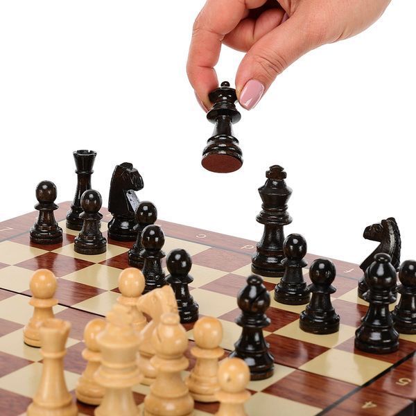 Шахматы настольная игра деревянные ZOOCEN FL1230 размер 29,5см x 29,5см x 2,75см FL1230 фото