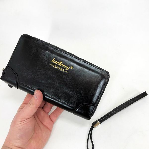 Гаманець шкіряний чоловічий Baellerry leather black, гаманець чоловічий для карток. Колір: чорний ws13448-1 фото