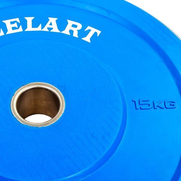 Бамперні диски гумові Bumper Plates Zelart Z-TOP TA-5125-15 51мм 15кг синій TA-5125-15 фото