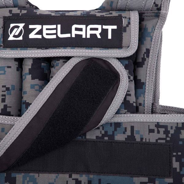 Жилет утяжелитель с регулируемым весом Zelart WEIGTH VEST TA-7806-10 вес-1-10кг камуфляж TA-7806-10 фото