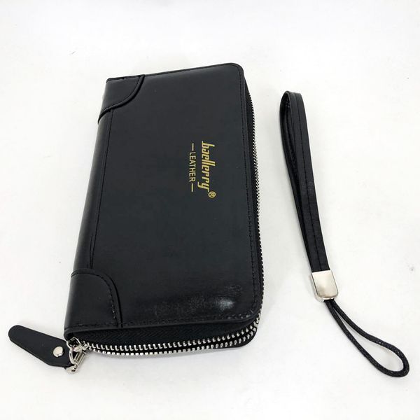 Гаманець шкіряний чоловічий Baellerry leather black, гаманець чоловічий для карток. Колір: чорний ws13448-1 фото