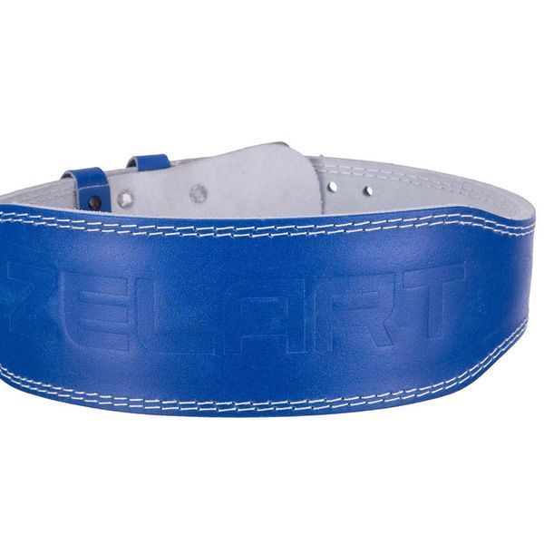 Пояс атлетический кожаный Zelart SB-165080 спинка-10см размер-XS-XXL синий SB-165080 фото