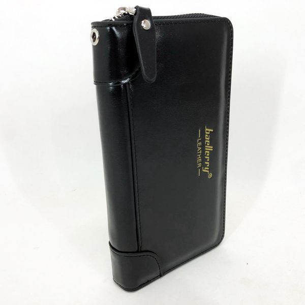 Гаманець шкіряний чоловічий Baellerry leather black, гаманець чоловічий для карток. Колір: чорний ws13448-1 фото