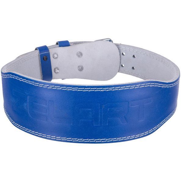 Пояс атлетический кожаный Zelart SB-165080 спинка-10см размер-XS-XXL синий SB-165080 фото