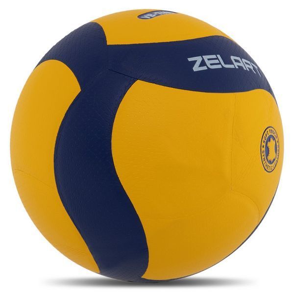 Мяч волейбольный ZELART VB-7400 №5 PU желтый-синий VB-7400 фото