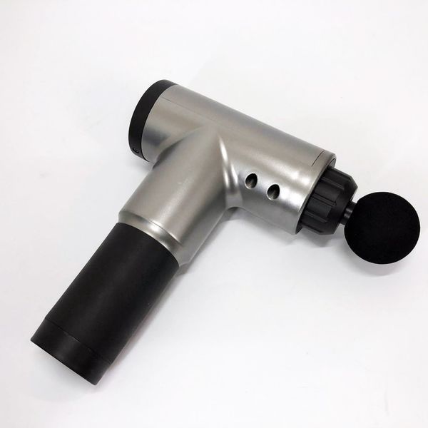 Аккумуляторный массажер Fascial Gun KH-320 портативный ручной ударный мышечный пистолет 4 насадки серый ws15677-3 фото