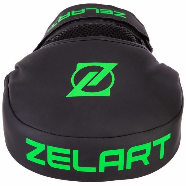Лапа боксерська вигнута PU ZELART VL-3093 24x18,5x5см 2штуки чорний-салатовий VL-3093 фото