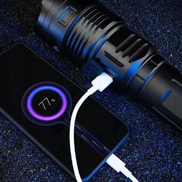 Фонарь аккумуляторный BL-S011 PM50-TG-COB power bank, Фонарик светодиодный ручной портативный ws84675 фото