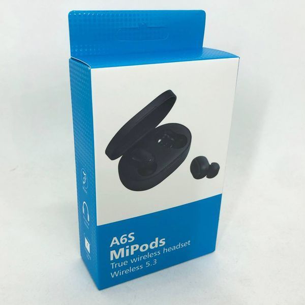 Наушники беспроводные блютуз TWS MiPods A6S True, беспроводные наушники для смартфона,. Цвет: черный ws39832 фото