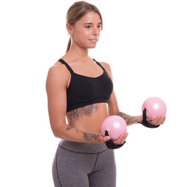 Мяч утяжеленный с манжетом PRO-SUPRA WEIGHTED ENERGY BALL 030-1_5LB 11см розовый 030-1_5LB фото