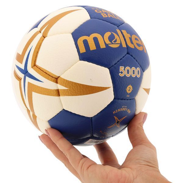 Мяч гандбольный MOLTEN IHF Official game ball H2X5001 размер 2 синий H2X5001 фото