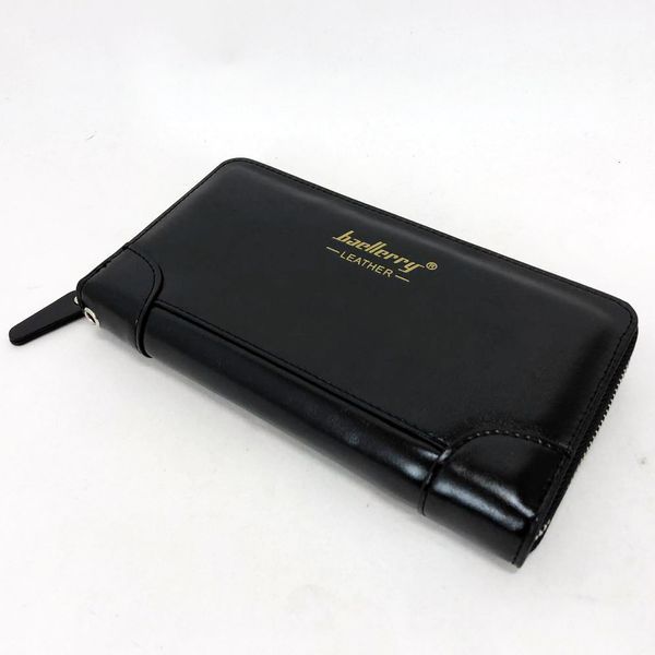 Гаманець шкіряний чоловічий Baellerry leather black, гаманець чоловічий для карток. Колір: чорний ws13448-1 фото