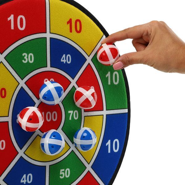 Дартс на липучке 6 мячей и мишень VELCRO dartboard Baili BL-612 37cм BL-612 фото