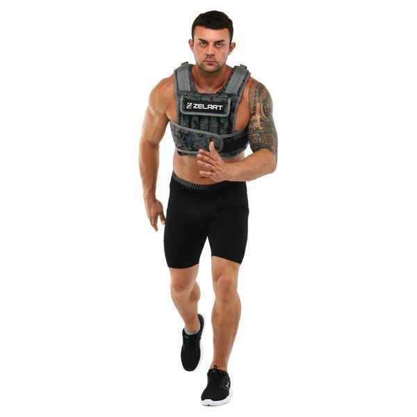 Жилет утяжелитель с регулируемым весом Zelart WEIGTH VEST TA-7806-10 вес-1-10кг камуфляж TA-7806-10 фото