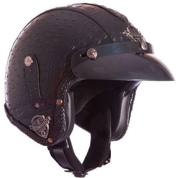 Мотошолом відкритий Три чверті для чопера Ретро-Каска VINTAGE MS-555K-BK M-XL чорний MS-555K-BK фото