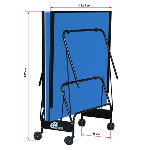 Стол для настольного тенниса GSI-Sport Indoor Gk-6 MT-0933 синий MT-0933 фото