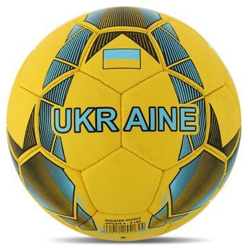 Мяч футбольный BALLONSTAR UKRAINE FB-7984 №5 PU желтый-синий FB-7984 фото