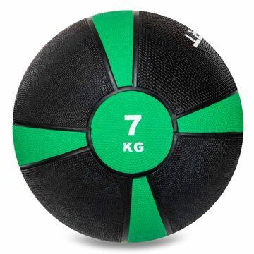 Медбол мяч медицинский Medicine Ball Zelart FI-5122-7 7кг серый-зеленый FI-5122-7 фото