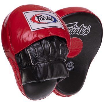 Лапа боксерская изогнутая тренировочная кожа FAIRTEX FMV9 24x19x5см 2штуки цвета в ассортименте FMV9 фото