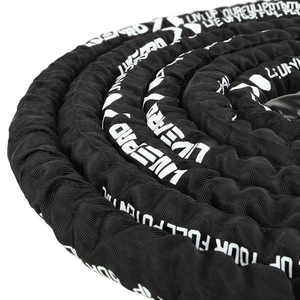 Канат для кроссфита в защитном рукаве BATTLE ROPE LiveUp LP8172-9 9м черный LP8172-9 фото